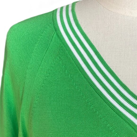 Vintage Polo Jeans Co Ralph Lauren Sweater Wm Green American Flag Preppy Y2K-XL - Picture 4 of 12